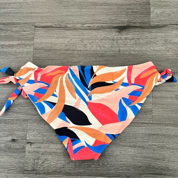 prAna Women's Large Atalia Adjustable Side Tie Mid Rise Swimwear Bottom Tropics - Picture 3 of 10